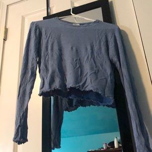 Blue crop top